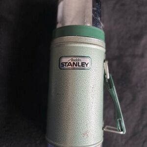 Vintage Stanley Green Thermos Bottle Three Piece 24 Ounce Excellent